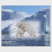Polar Bear Wrapping Paper Geschenkpapier (Flach)