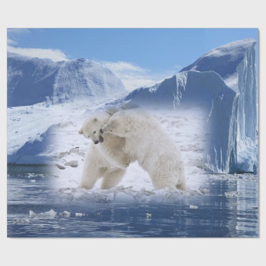 Polar Bear Wrapping Paper Geschenkpapier (Flach)