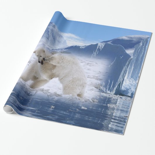 Polar Bear Wrapping Paper Geschenkpapier (Ungerollt)