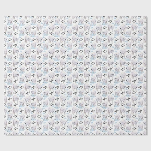 Polar Bear Wrapping Paper Geschenkpapier (Flach)