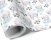 Polar Bear Wrapping Paper Geschenkpapier (Rolleneckpunkt)