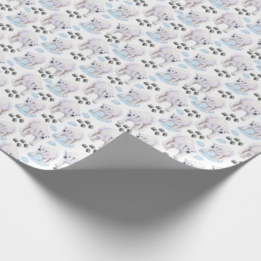 Polar Bear Wrapping Paper Geschenkpapier (Ecke)