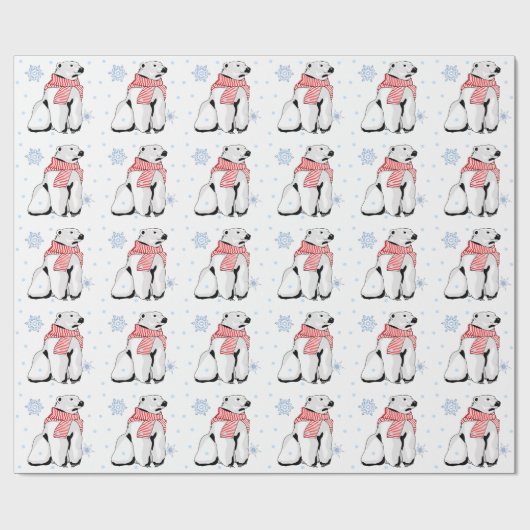 Polar Bear Wrapping Paper Geschenkpapier (Flach)
