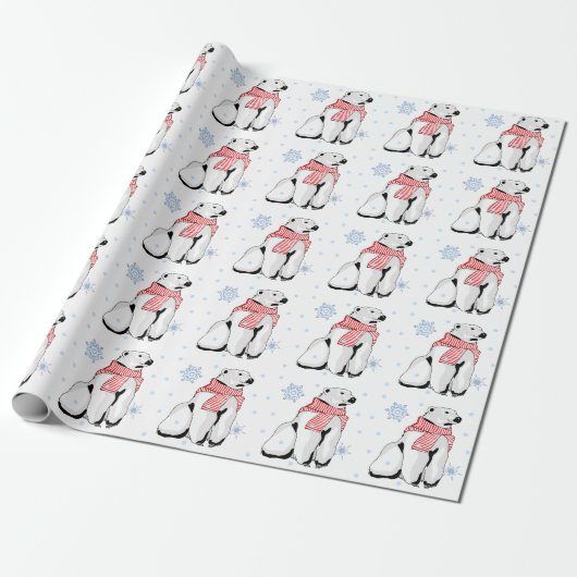 Polar Bear Wrapping Paper Geschenkpapier (Ungerollt)