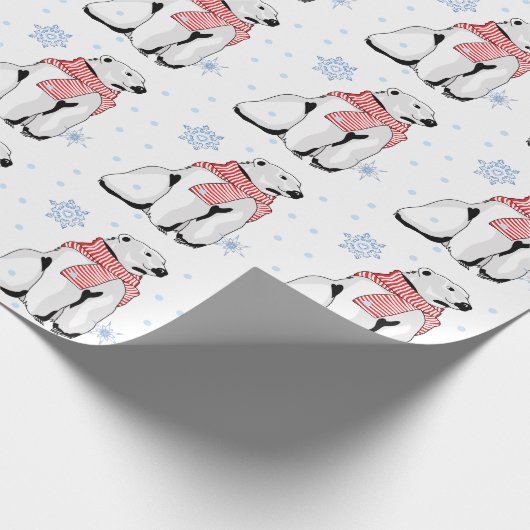 Polar Bear Wrapping Paper Geschenkpapier (Ecke)