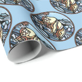 Polar Bear Wrapping Paper Tribal Art Gift Paper Geschenkpapier (Rolleneckpunkt)