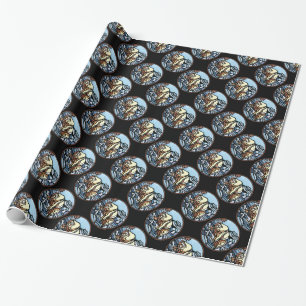 Polar Bear Wrapping Paper Tribal Art Gift Paper Geschenkpapier
