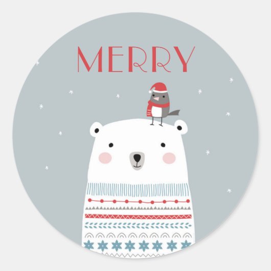 Polar Bear wünscht Aufkleber (Vorderseite)