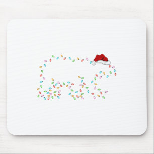 Polar Bear Xmas Lighting Weihnachtsmannmütze Polar Mousepad