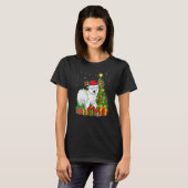 Polar Bear Xmas Lights Santa Polar Bear Christmas T-Shirt (Vorne ganz)