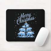 Polar Bear Xmas Tree Bears Weihnachtsbaum Merry Ch Mousepad (Mit Mouse)