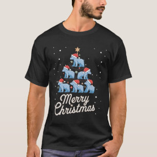 Polar Bear Xmas Tree Bears Weihnachtsbaum Merry Ch T-Shirt