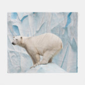 Polar Bear: Zoo Habitat Glimpse Fleecedecke (Vorderseite (Horizontal))