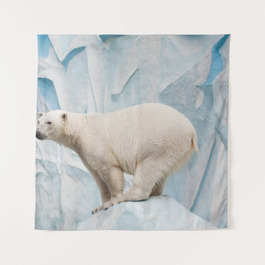 Polar Bear: Zoo Habitat Glimpse Wandteppich (Vorderseite)