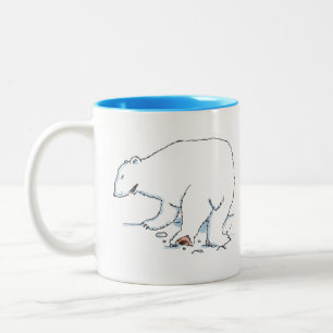 Polar Bear zweifarbige blaue Tasse