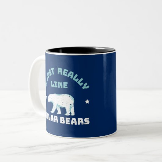 Polar Bear Zweifarbige Tasse (Vorderseite Links)