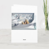 Polar Bears Arctic Wildlife Blank Grußkarte Karte (Rückseite)