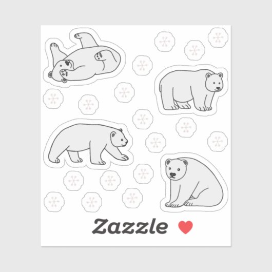 Polar Bears Aufkleber (Blatt)