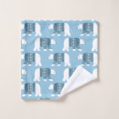 Polar Bears Badhandtuch Set (Waschlappen)