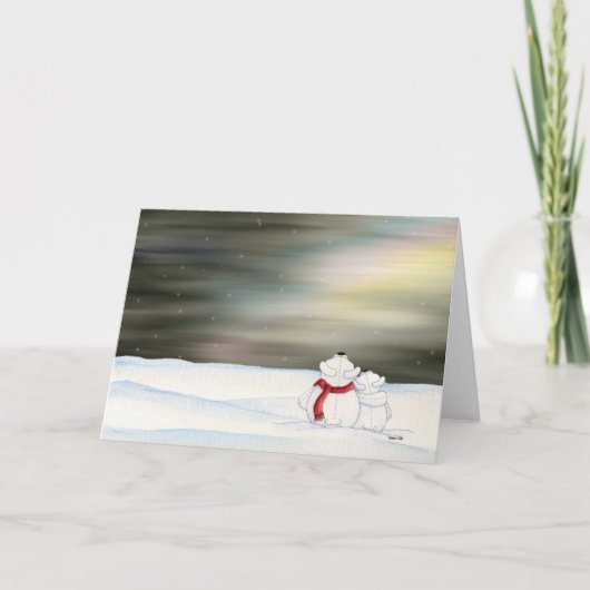 Polar Bears Card Feiertagskarte (Vorderseite)