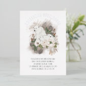 Polar Bears Christmas Open House Luxus Real Foil Folieneinladung (Stehend vorne)