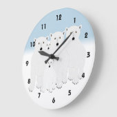 Polar Bears Clock Große Wanduhr (Winkel)