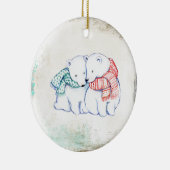 Polar Bears Couple Keramik Ornament (Rechts)