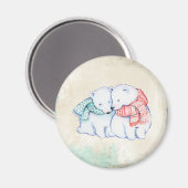 Polar Bears Couple Magnet (Vorderseite/Rückseite)