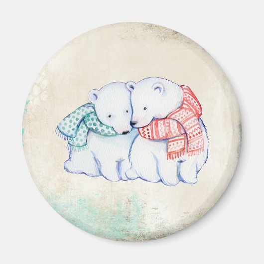 Polar Bears Couple Magnet (Vorne)