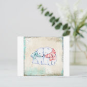 Polar Bears Couple Postkarte (Stehend Vorderseite)