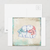 Polar Bears Couple Postkarte (Vorne/Hinten)
