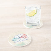 Polar Bears Couple Untersetzer (Seite)