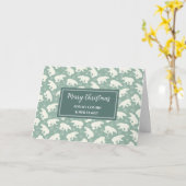 Polar Bears Cousin & Familie Frohe Weihnachten Karte (Gelbe Blume)