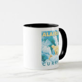Polar Bears & Cub - Curry, Alaska Tasse (VorderseiteRechts)
