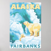 Polar Bears & Cub - Fairbanks, Alaska Poster (Vorne)