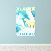 Polar Bears & Cub - Juneau, Alaska Leinwanddruck (Insitu (Holzboden))