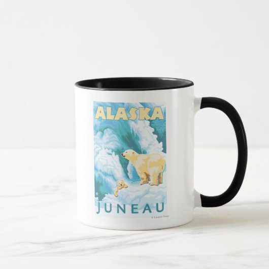 Polar Bears & Cub - Juneau, Alaska Tasse (Rechts)