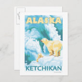 Polar Bears & Cub - Ketchikan, Alaska Postkarte (Vorne/Hinten)