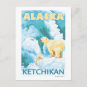 Polar Bears & Cub - Ketchikan, Alaska Postkarte (Vorderseite)