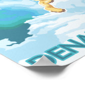 Polar Bears & Cub - Nationalpark Denali, Alaska Poster (Ecke)