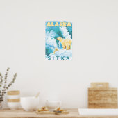 Polar Bears & Cub - Sitka, Alaska Poster (Küche)