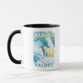 Polar Bears & Cub - Valdez, Alaska Tasse (Links)