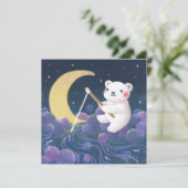 Polar Bear's Dream Fantasy Illustration Dankeskarte (Stehend Vorderseite)