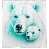 Polar Bears Duschvorhang (Vorderseite)