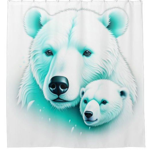 Polar Bears Duschvorhang (Vorderseite)