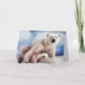 Polar Bears Feiertagskarte (Vorderseite)
