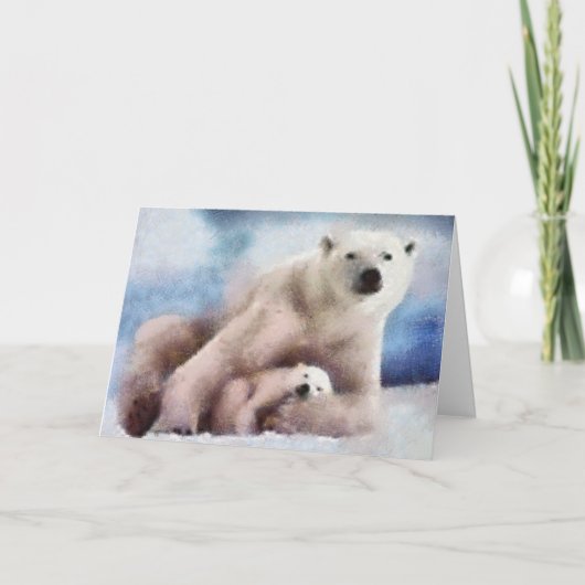 Polar Bears Feiertagskarte (Vorderseite)