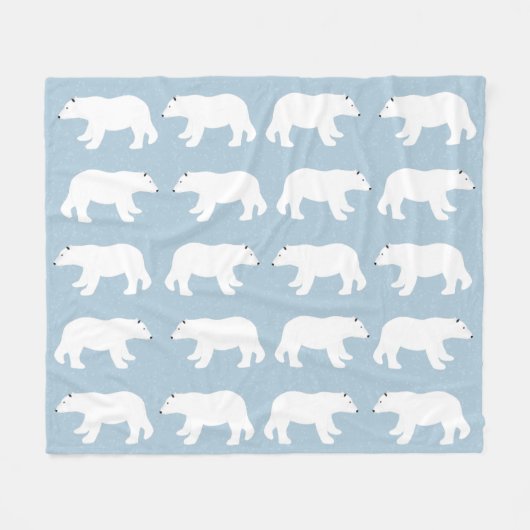 Polar Bears Fleece Blanket (Vorderseite (Horizontal))