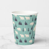 Polar Bears Gemustertes Weihnachtsfest Party Pappbecher (Rechts)