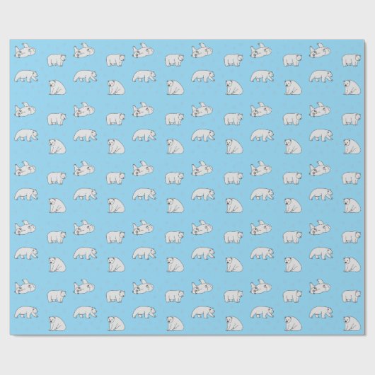 Polar Bears Geschenkpapier (Flach)